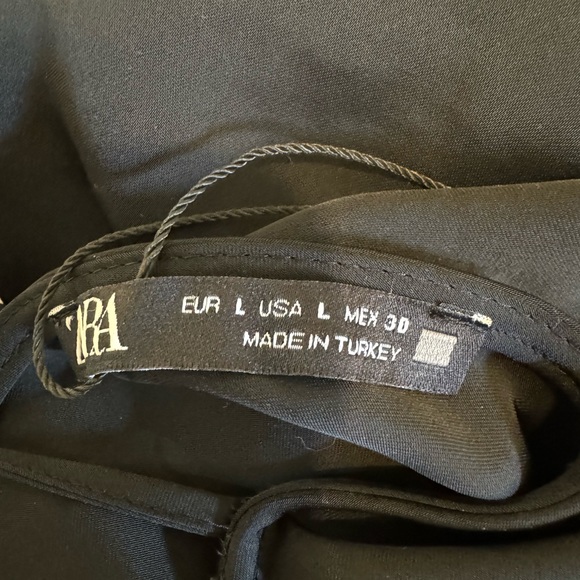 Black Satin Dress Size L - Picture 6 of 6